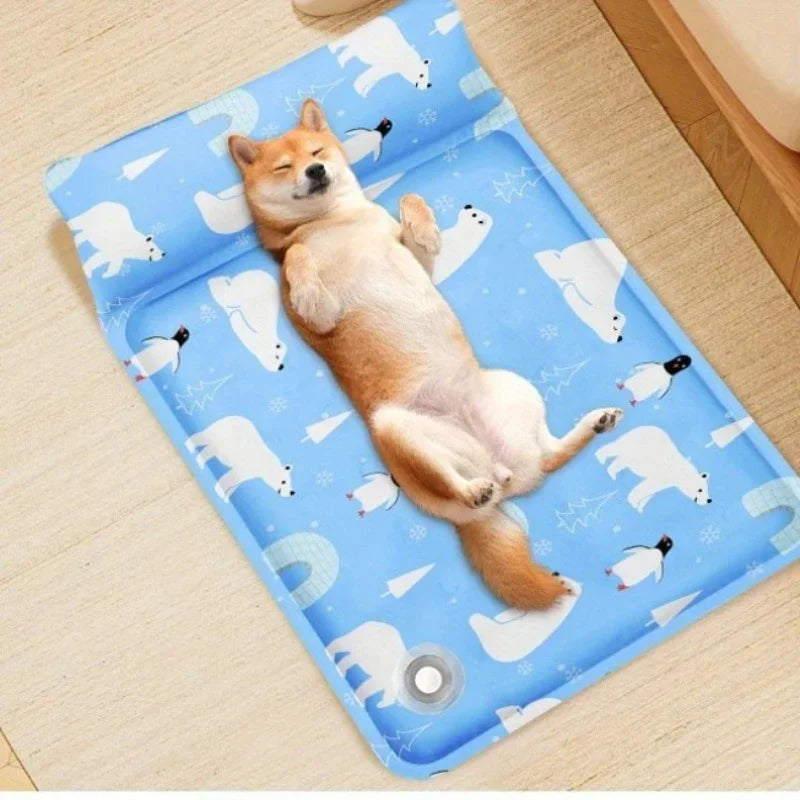 Pet Cooling Mat with Pillow