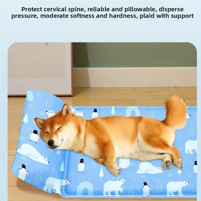 Pet Cooling Mat with Pillow