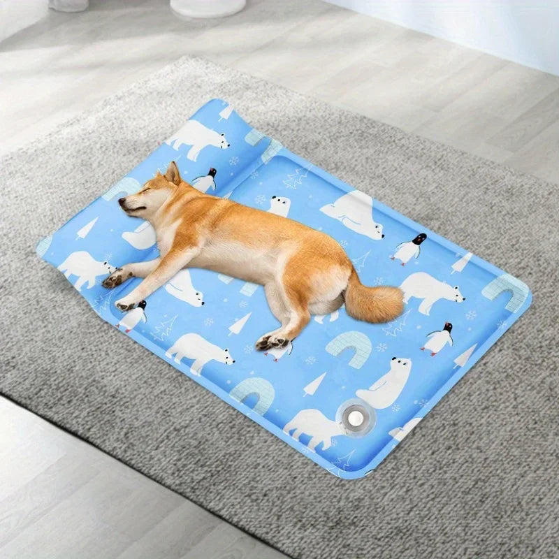 Pet Cooling Mat with Pillow